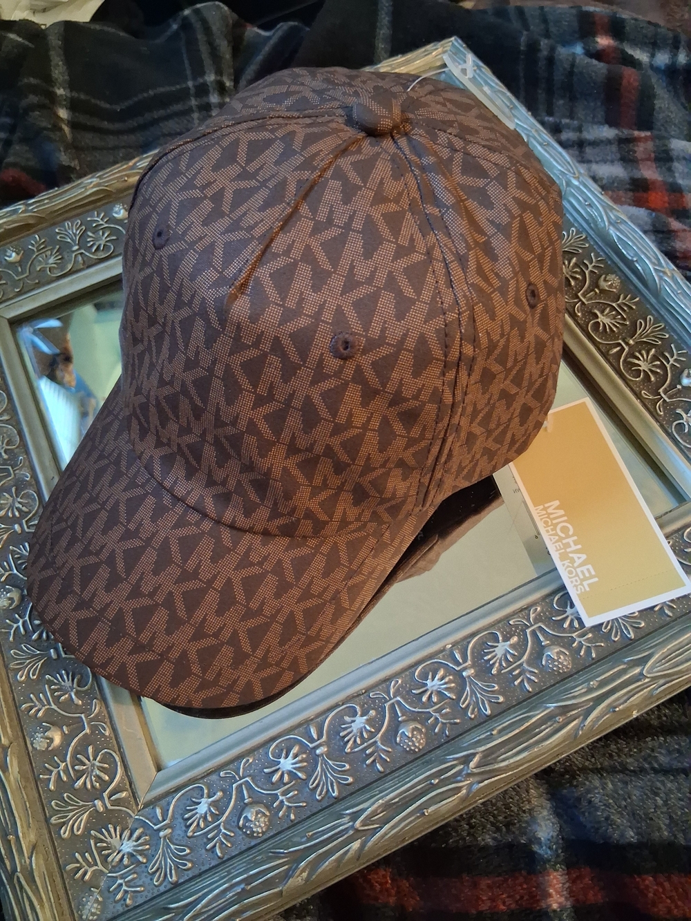Michael Kors Brown Monogram Baseball Cap
